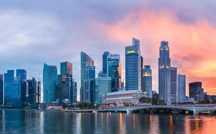 Cityscape at sunset